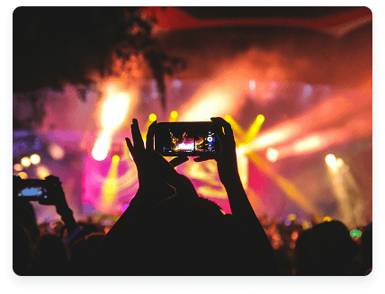 Event planning scene with location markers